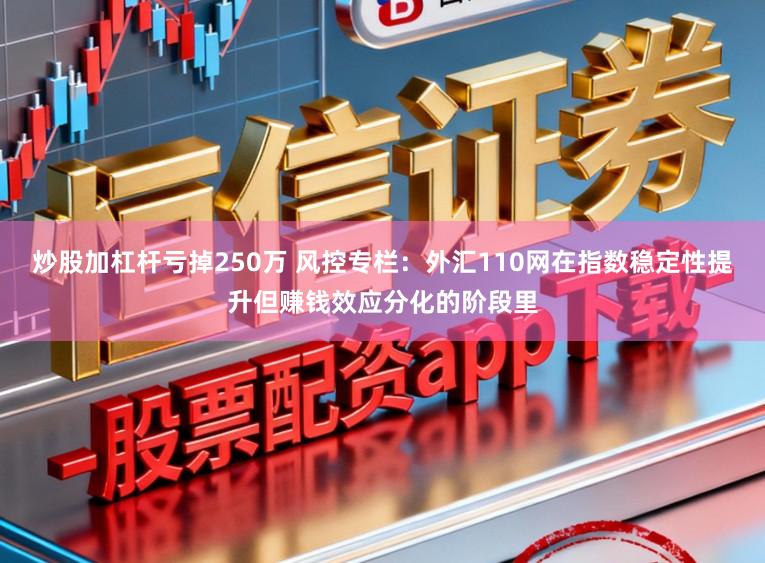 炒股加杠杆亏掉250万 风控专栏：外汇110网在指数稳定性提升但赚钱效应分化的阶段里